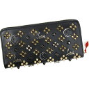 クリスチャン ルブタン 財布 長財布 ブラック/マルチメタル スタッズ W PANETTONE WALLET 1175097 B098 Black/Multi Metal ファスナー長財布 ショップ袋付き パネトーネ christian louboutin 新品・正規品 メンズ レディース【送料無料】【楽ギフ_包装】【RCP】
