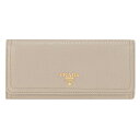 【訳あり】アウトレット プラダ 長財布 二つ折り財布 ベージュ系 レディース PRADA 1M1132 BBE F0D32 VIT.DAINO POMICE レザー 革 新品 正規品