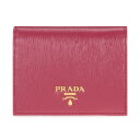 プラダ 財布 二つ折り財布 ピンク系 PRADA 1MV204 2EZZ F0BA8 VITELLO MOVE IBISCO レザー 革 新品 正規品 ギフト プレゼント