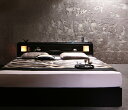 【スーパーSALE限定価格】"収納ベッド キング【Leeway】【ボンネルコイルマットレス:ハード付き】ブラック モダンデザイン・キングサイズ収納ベッド【Leeway】リーウェイ【代引不可】"""