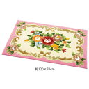 【ポイント10倍】花柄 玄関マット/フロアマット 【ローズ 約85cm×55cm】 長方形 アクリル 防滑 『アクリルフック玄関マット2』