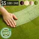 【ポイント10倍】ラグマット 絨毯 SSサイズ 100×140cm ブラウン 洗える 高密度フランネルマイクロファイバー 不織布 防滑加工 リビング【代引不可】
