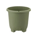 【ポイント10倍】(まとめ) プランター/園芸用品 【丸型 36型 グリーン】 1ポット植え用 底面:脚・サイドスリット付 菜園上手 【×16個セット】