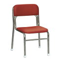 【ポイント10倍】軽量 スタッキングチェア 【5脚セット レッド×クロムメッキ 幅45cm 重さ4.3kg】 日本製 防汚仕様 スチール 『リブラ チェア』【代引不可】