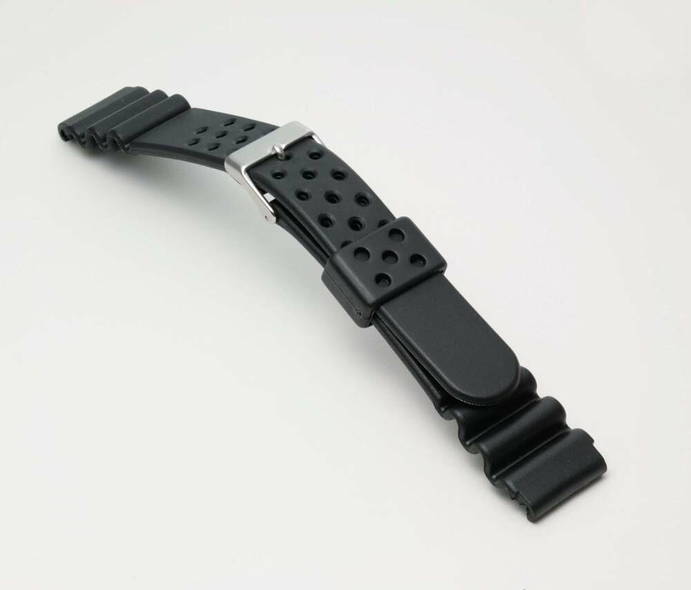 BG110A【BAMBI】ダイバータイプウレタンバンド（厚型） 　メンズ時計ベルト/ブラック　腕時計用時計バンド/1,690円