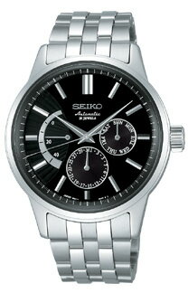 【SEIKO】セイコーメカニカルメンズ機械式腕時計パワーリザーブブラックSEIKOMechanicalSARC013【送料無料】<サイズ調整無料>【お取り寄せ商品】