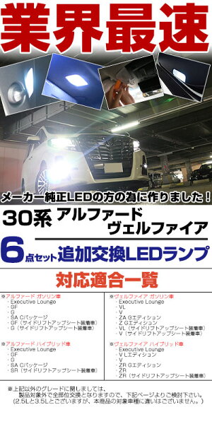 【新型対応】【最速販売】ヴェルファイアルームランプセットアルファードLEDルームランプ