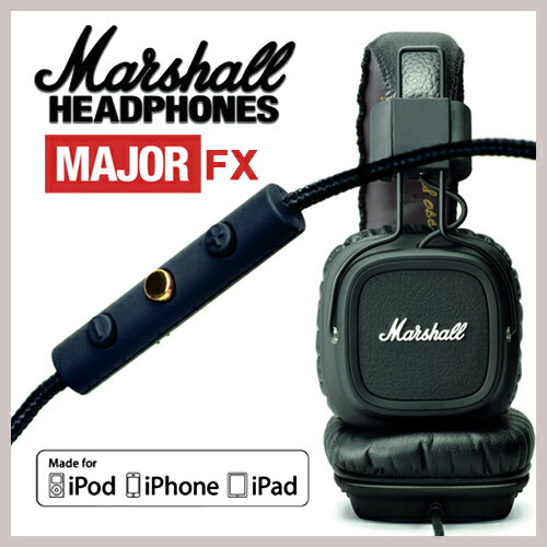 【送料無料】【国内正規品】 マーシャル ヘッドフォン メジャーFX /Marshall Headphone MAJOR FX (iPhone iPod iPad対応モデル マイク＆リモコン ボリュームボタン付き ヘッドホン おしゃれ 高音質)【レビュー特典あり】 