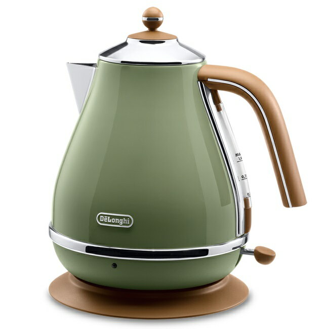 【北海道・沖縄・離島配送不可】KBOV1200J-GR 電気ケトル DeLonghi デロンギ アイコナ・ヴィンテージ コレクション 1.0L KBOV1200JGR オリーブグリーン【KK9N0D18P】