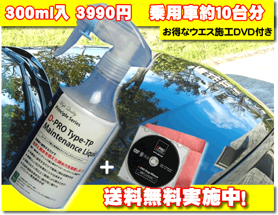 激艶MAGIC！全米発売開始!!疎水性　ガラス系 コーティング剤DPRO TypeTPプラスウエス(280g)2枚セット【送料無料】//【コーティング剤 洗車 用品】//auktn