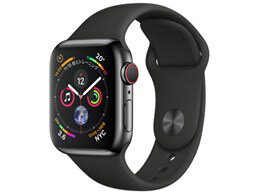 ★アップル / APPLE Apple Watch Series 4 GPS+Cellularモデル 40mm MTVL2J/A [スペースブラックステンレススチールケース/ブラックスポーツバンド]