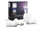 Philips Hue(ヒュー)スターターセットv3 | E26スマートLEDライト3個+ブリッジ1個 | 【Amazon Echo、Google Home、Apple HomeKit、LINEで音声コントロール