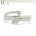 K18WGピンキーダイヤリング 0.05ct