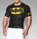 バットマン 黒黄 UNDER ARMOUR アンダーアーマーTシャツ フィットネス・筋肉・筋