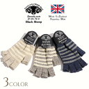 BLACK SHEEP(ブラックシープ) フィンガーレスグローブ / ボーダー / 手袋 指なし / メンズ レディース / FINGERLESS MITT BORDER