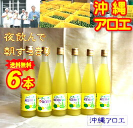 【送料無料♪】シークヮーサー＆アロエベラ500ml×6本（天然果汁）【製造：有限会社沖縄アロエ】