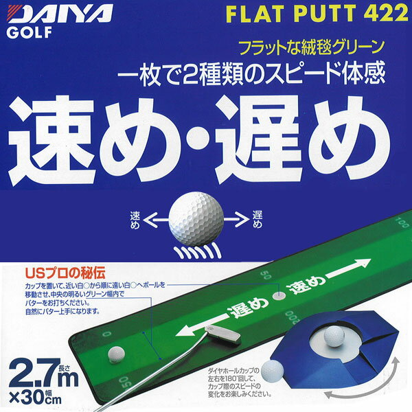 【パター練習器具】『速め・遅め』フラットパット（TR-422）【MB-KP】【KB】【1枚で2種類のスピード体感】