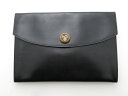 HERMES エルメス バッグ ポシェットリオ ボックスカーフ ブラック GP ゴールド金具 刻印なし【430】2148103227714 【中古】【大黒屋】