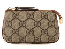 GUCCI GGプリーム コインケース ベージュ/エボニー PVC【431】2143700155286 【中古】【大黒屋】