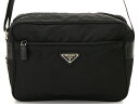 【送料無料】PRADA プラダ ショルダーバッグ ブラック ナイロン/レザー【434】 【中古】【大黒屋】