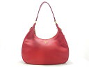 【送料無料】PRADA プラダ バッグ ワンショルダー バッグ 型押し レッド【432】【中古】【大黒屋】