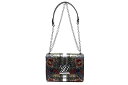 LOUIS VUITTON ルイヴィトン バッグ ツイストMM ショルダーバッグ カーフ シルバー 花柄 M53087 【437】【中古】【大黒屋】