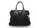【送料無料】PRADA ブラダ バッグ 2wayショルダー ショルダーバッグ ナイロン/カーフ クロ【434】【中古】【大黒屋】