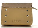 LOEWE ロエベ サイフ・小物 小銭入れ コインケース ベージュ カーフ【432】【中古】【大黒屋】