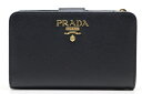 PRADA プラダ 財布 L型ZIP財布 L型ZIP二つ折財布 二つ折り財布 ブラック サフィアーノ 1ML225 【200】【中古】【大黒屋】