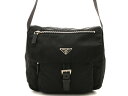 PRADA プラダ バッグ ショルダーバッグ ブラック ナイロン 【413】【中古】【大黒屋】