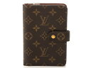 【送料無料】LOUIS VUITTON ルイヴィトン サイフ 二つ折り財布 ポルト・パピエ ジップ モノグラム M61207【473】【中古】【大黒屋】