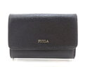 FURLA フルラ 3つ折り財布 バビロンスモールトリフォールドウォレット ブラック 872817 レザー 【205】【中古】【大黒屋】