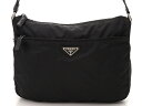 PRADA プラダ ショルダーバッグ ブラック ナイロン 【437】【中古】【大黒屋】