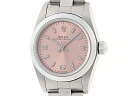 【送料無料】ROLEX ロレックス オイスター・パーペチュアル 76080 自動巻き A番 ピンク文字盤 レディース 【472】【中古】【大黒屋】