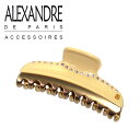 アレクサンドル ドゥ パリ ALEXANDRE DE PARIS　ヘアクリップ　アイボリー/ゴールド　クリスタルガラス（スワロフスキー） (L)  ブランド 髪飾り 通販 でお得♪［北海道・沖縄は別途525円かかります］30%OFF ア レクサンドルドゥパリ ハンドメイド 高級ヘアアクセサリー　ALEXANDRE DE PARIS