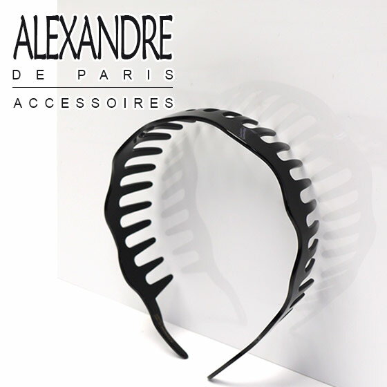 【楽天市場】アレクサンドル ドゥ パリ ALEXANDRE DE PARIS カチューシャ 櫛形 ブラック ヴァンドーム ブランド ヘッド