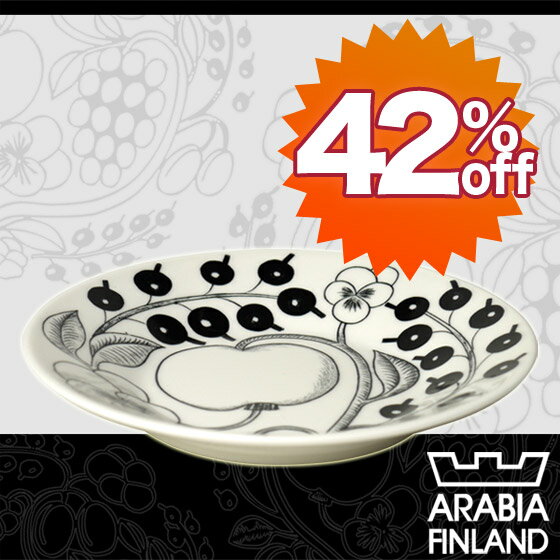 Arabia （アラビア） ブラックパラティッシ 16.5cmプレート 北欧食器アラビア Arabia