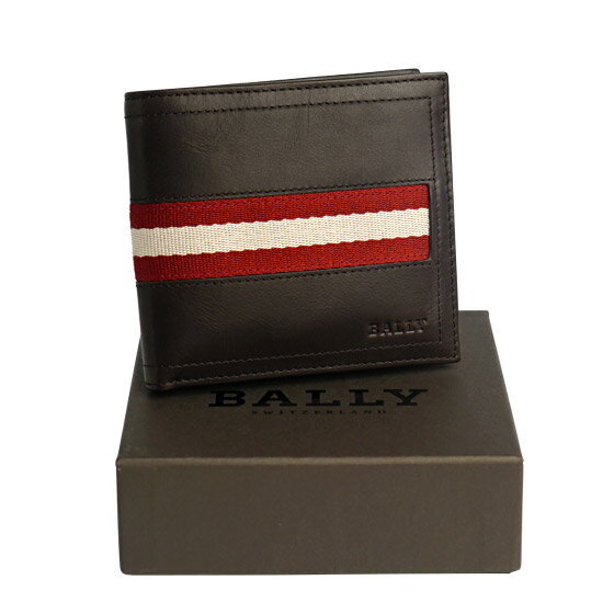 BALLY◆バリー TYE 二つ折り財布 小銭入れ付 チョコレート［北海道・沖縄は別途525円かかります］【円高還元】【mcd1207】