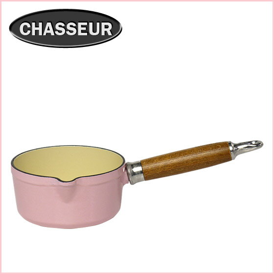 【入手困難!!】Chasseur シャスール★ミルクパン（蓋無） 14cm ピンク[北海道・沖縄は別途525円かかります]ホーロー鍋 片手鍋