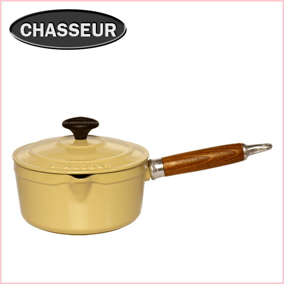 Chasseur シャスール★ソースパン（蓋付） 18cm クリーム 片手鍋 [北海道・沖縄は別途525円かかります]人気 キッチンブランド 通販 でお得に♪ホーロー鍋 片手鍋【mcd1207】