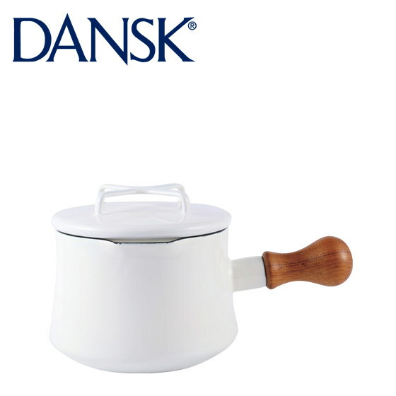 DANSK ダンスク ソースパン 1QT ホワイト フタ付き 片手鍋13cm　ホーロー 鍋…...:daily-3:10322345