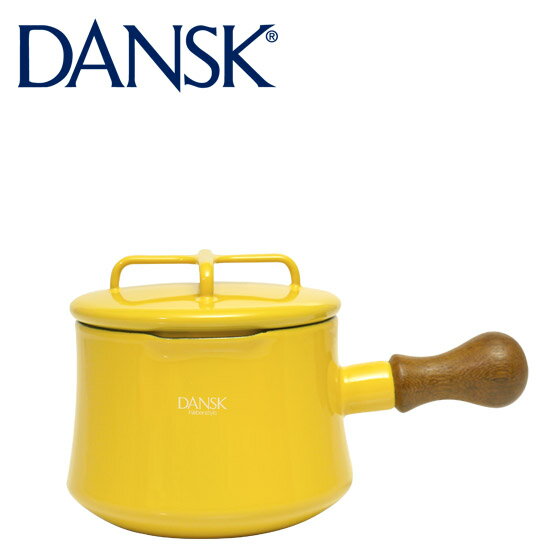 DANSK ダンスク ソースパン 1QT 片手鍋13cm　イエロー フタ付き ホーロー 鍋…...:daily-3:10322003