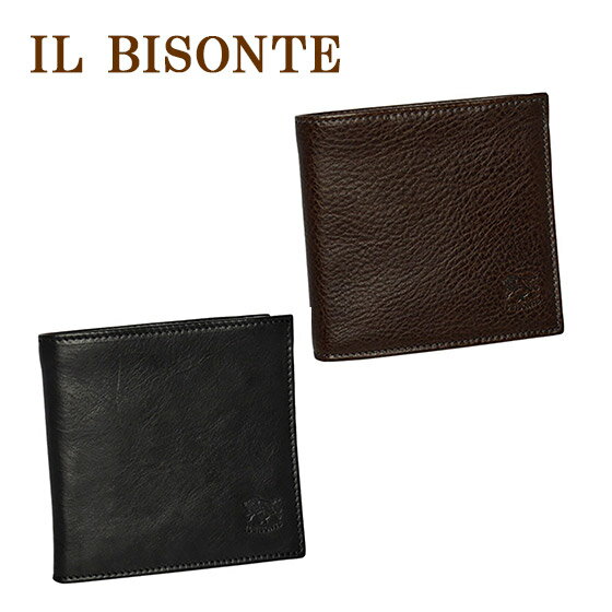 IL BISONTE イルビゾンテ C0568P 二つ折り財布小銭入れ付 選べる2カラー♪【楽ギフ_包装】【楽ギフ_のし宛書】