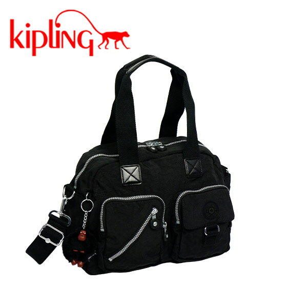 KIPLING キプリング☆ショルダーミニボストンバッグ DEFEA K13636 ブラック【円高還元】【mcd1207】