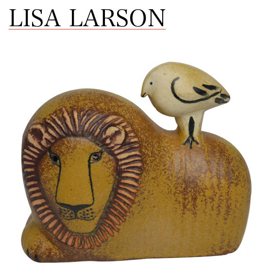 リサ・ラーソン 置物 ライオン ウィズ バード（ライオンと鳥）インテリア 動物 LisaL…...:daily-3:10254440