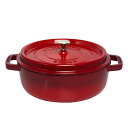 ストウブ STAUB シャロー ラウンド ココット 26cm チェリー ホーロー 鍋 SHARROW ROUND【北海道・沖縄は別途540円加算】【楽ギフ_包装】【楽ギフ_のし宛書】stb5003