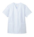 白衣 半袖えりなし 女性用 17・19号 AB-6405 ポ...