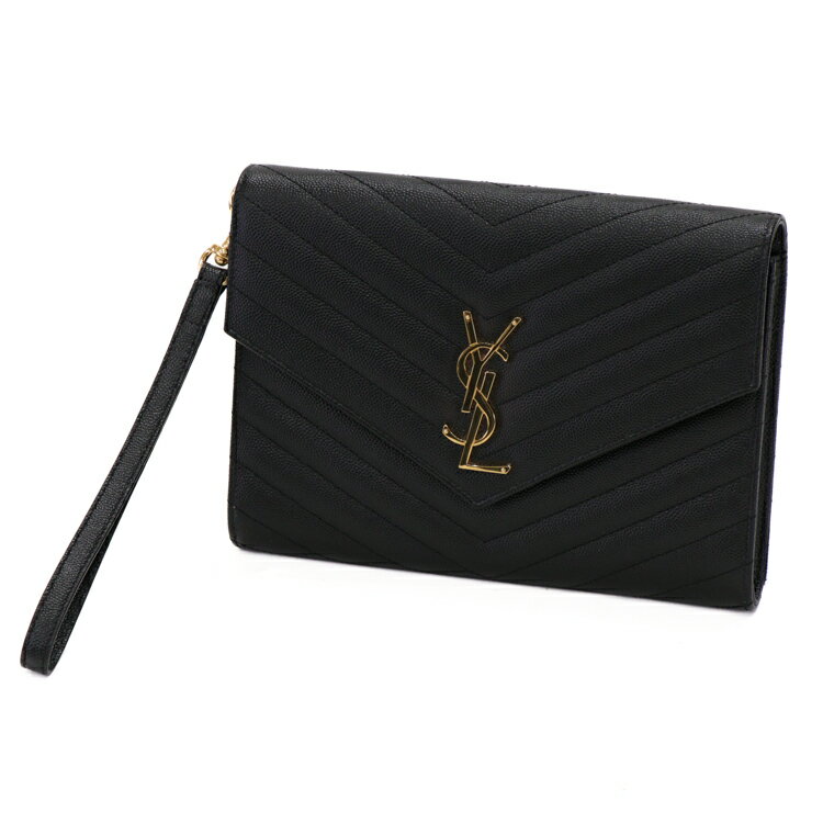 【極美品】Saint Laurent カサンドラ チェーンウォレット レディースバッグ クラッチバッグ 617662 レザー ブラック ブランドバッグ 5443010JF5【中古】