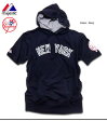 正規品 ニューヨーク ヤンキース パーカー メンズ ロゴプリント 半袖 裏毛スウェット NEW YORK YANKEES ストリートテイスト 【RCP】