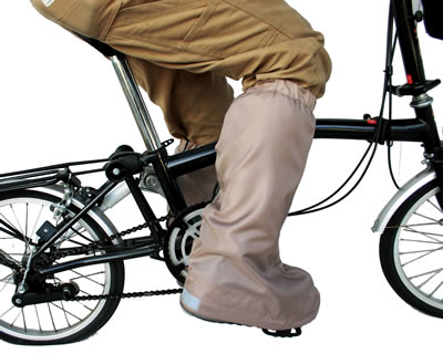 [最大ポイント7倍]自転車屋さんのシューズカバーD-3SC ベージュ 靴が濡れない足のレイ…...:dandelion:10012585